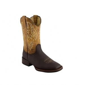NEW FORASTERO men's bicolor leather cowboy boots in brown